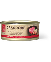 Grandorf Консервы для кошек Филе тунца с креветками 70г