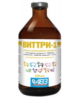 Виттри-1 раствор витаминов A,D3,E для животных 100мл АВЗ
