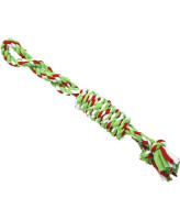№1 Игрушка для собак Грейфер веревка плетеная с двумя узлами и ручкой 33см