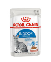 Royal Canin Indoor Sterilised консервы для кошек ведущих домашний образ жизни, кусочки в соусе 85г