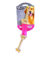 Papillon Игрушка для собак Плетеная веревка с пластиковой гантелькой 24см 60-65г