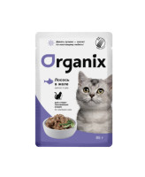 Organix Паучи для стерилизованных кошек Лосось в в желе 85г