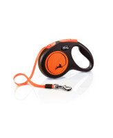 FLEXI New Neon ременной поводок-рулетка для собак, оранжевый