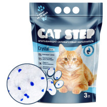 CAT STEP Crystal Blue Силикагелевый наполнитель 15,2л 7,24кг