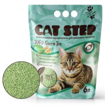 CAT STEP Tofu Green Tea комкующийся растительный наполнитель Зеленый чай 12л